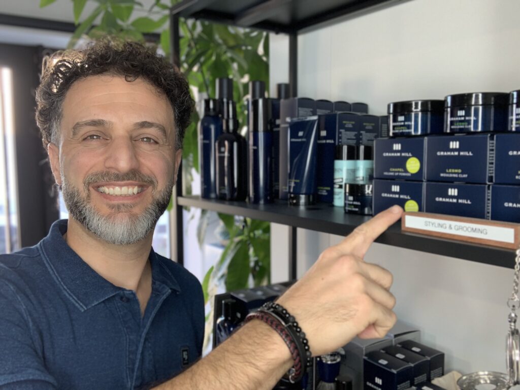 Graham Hill haarproducten op stijlvolle display