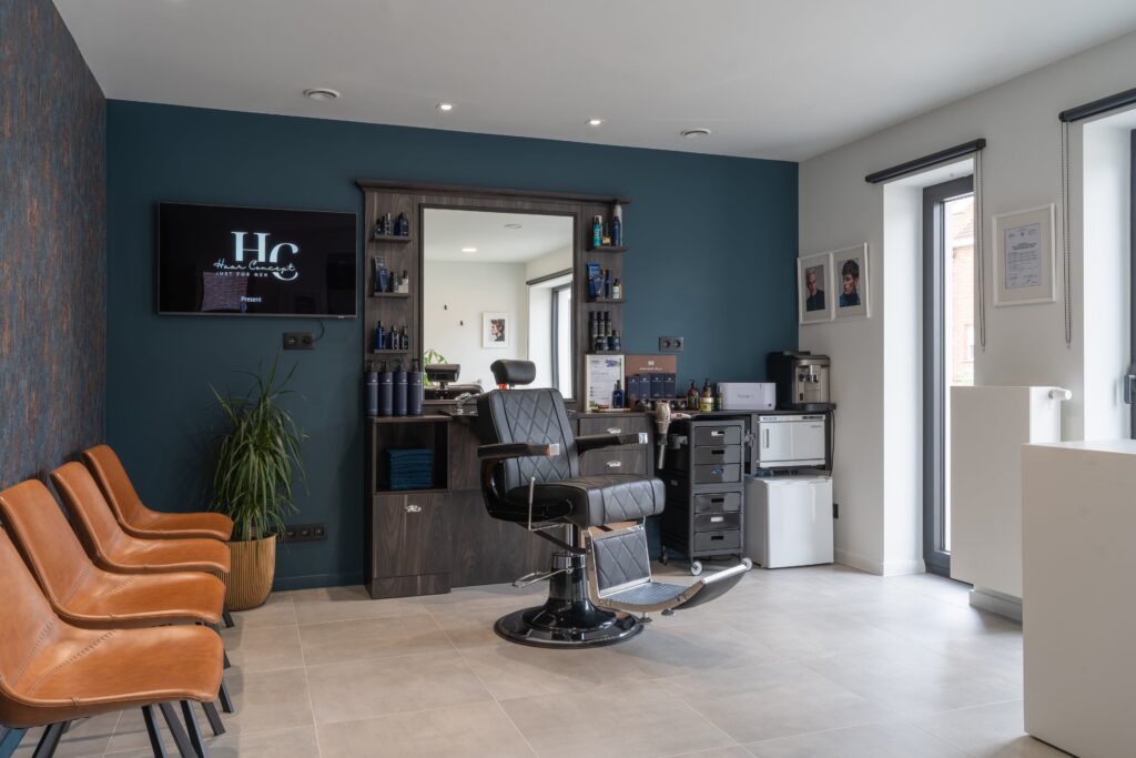 Professionele Kapperstoel en interieur bij Herenkapper